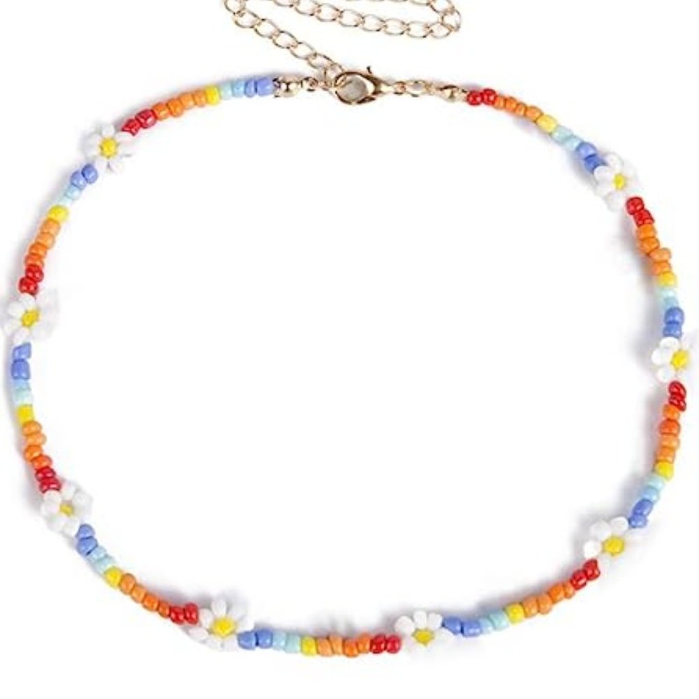 🌸 Flower 🌸 Beaded Necklace 🌸 - Picture 2 of 4